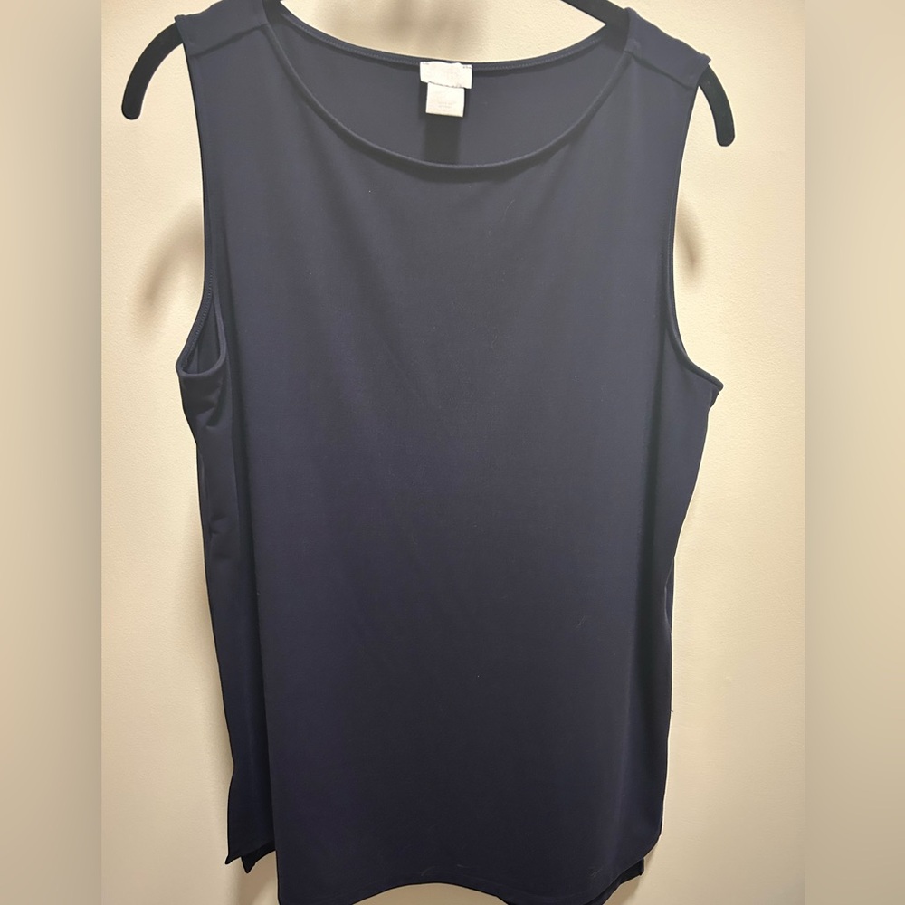 Chico's Navy Blue Sleeveless Tank Top
